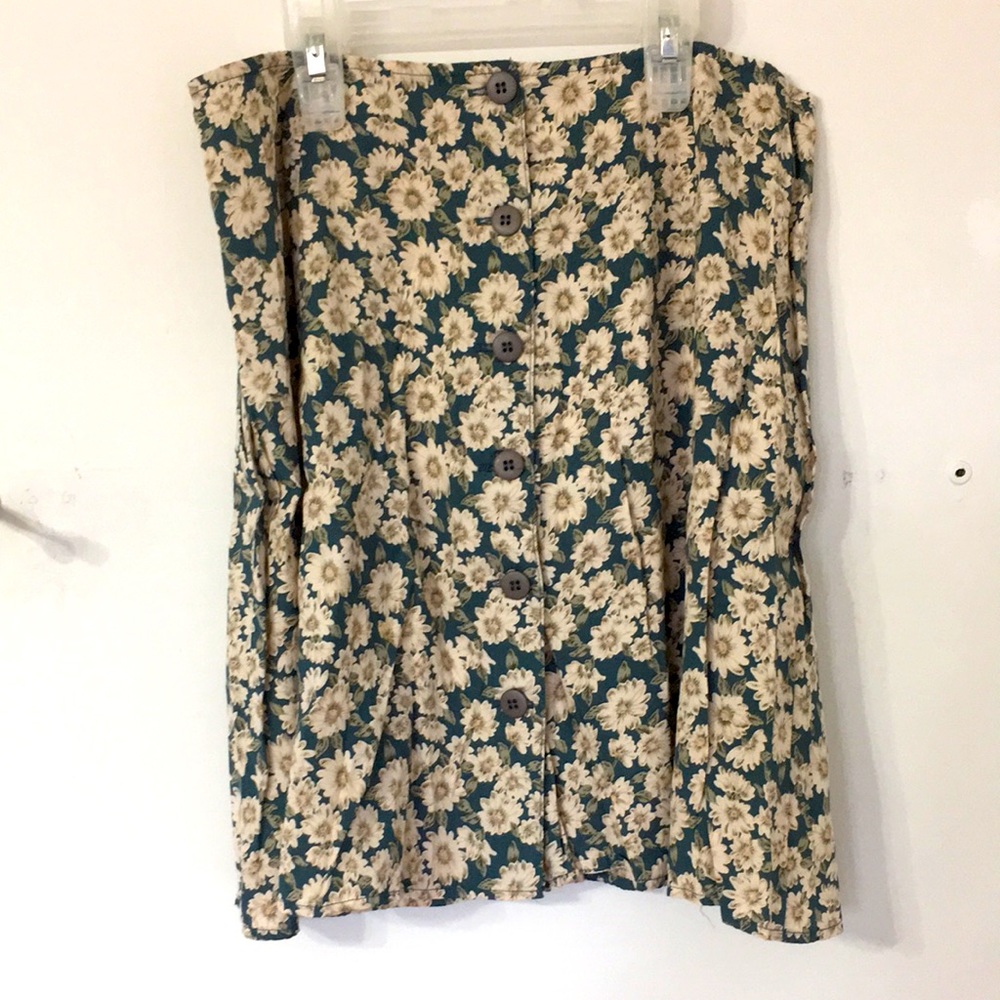 BOGO Green Floral Express Aline skirt size 5/6